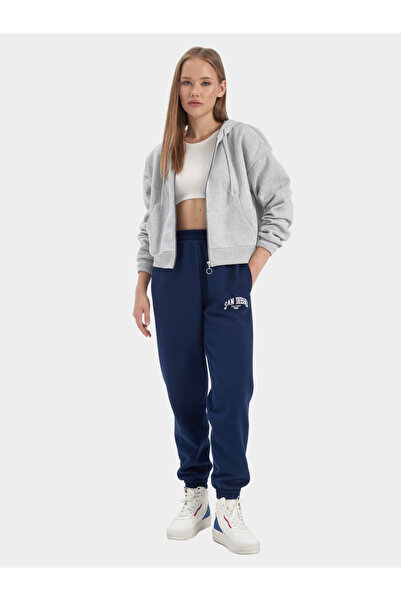 DeFacto Slogan Print Elasticated Cuff Joggers with Pockets