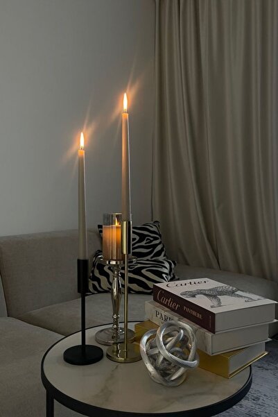 Kleos Atelier Şamdan Mumları - Zarif ve Sade Şıklık / 2 Parça Set