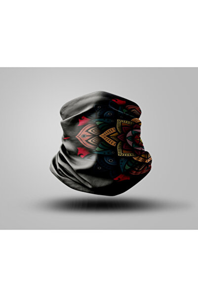 Buffalo قناع راكب الدراجة النارية بتصميم ماندالا، طوق رقبة خارجي للجنسين، بان...