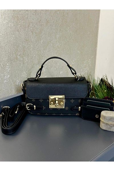 Armine Hand and Arm Bag - with Card Holder and Bracelet Gift, Shoulder Bag Vs.Blkt.0143