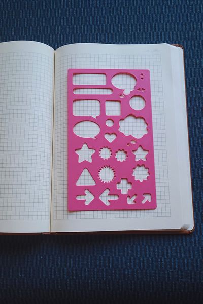 Karmelom Studio Bullet Journal Template Ruler - Model Images