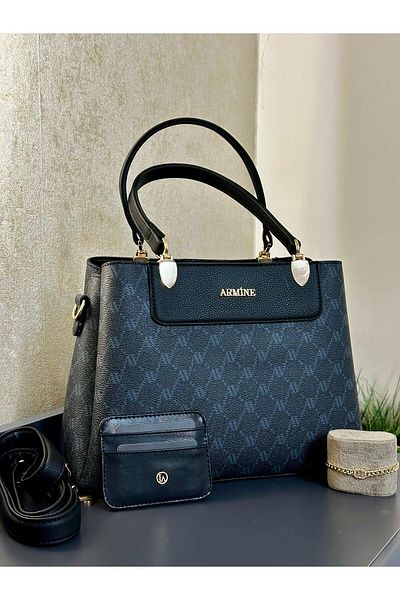 Armine Hand and Arm Bag - with Card Holder and Bracelet Gift, Shoulder Bag Vs.Blkt.0139
