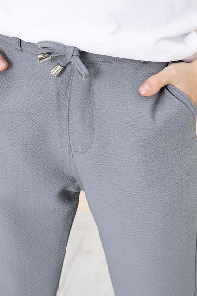 Cansın Mini Smoked Double Leg Boy's Jogger Fabric Trousers 20055