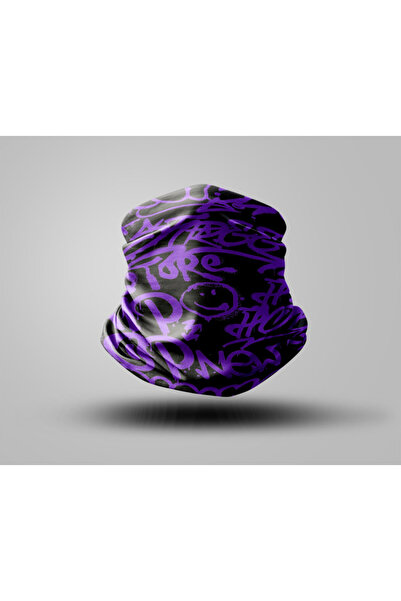 Buffalo Graffiti Tasarımlı Motorcu Buff Maske Outdoor Boyunluk Unisex Bandana