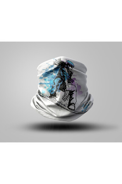 Buffalo Snowboard Tasarımlı Motorcu Buff Maske Outdoor Boyunluk Unisex Bandana