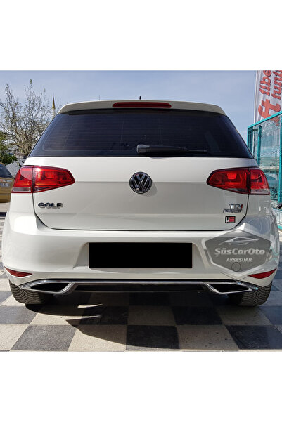 caralp Vw Golf 7 Uyumlu Araca Özel Parlak Siyah OEM Arka Difüzör Highline Dif...