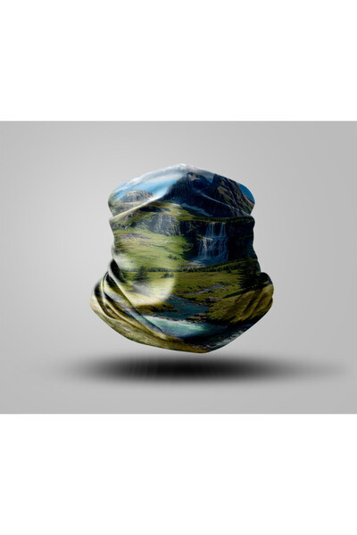 Buffalo قناع راكب الدراجة النارية بتصميم جبلي، طوق رقبة خارجي للجنسين