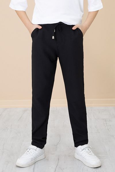 Cansın Mini Black Double Leg Boy's Jogger Fabric Trousers 20051