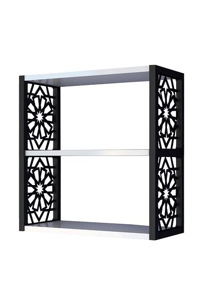 HOMS Wall shelf made of chipboard/PPE, Lulu Homs, black and white, 50 x 45 x 20 cm