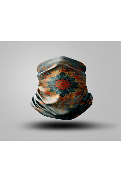 Buffalo قناع راكب الدراجة النارية بتصميم ماندالا، طوق رقبة خارجي للجنسين، بان...