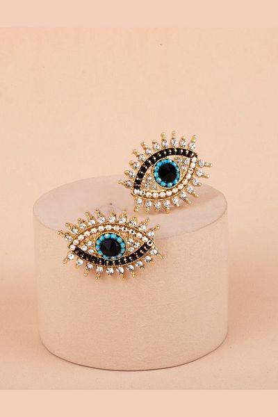 MAZEN Zircon Stone Evil Eye Vintage Vip Special Plated Earrings