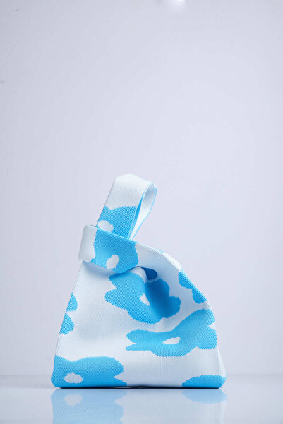 Sebir Moda Geantă de mână tricotată cu model de flori