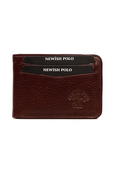 Newish Polo Ανδρική θήκη κάρτας και πορτοφόλι από γνήσιο δέρμα