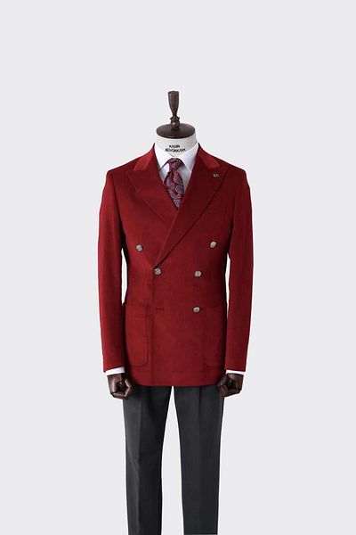 Kadir Büyükkaya Men's Double Breasted Jacket High Quality Cotton - Kaw5237W