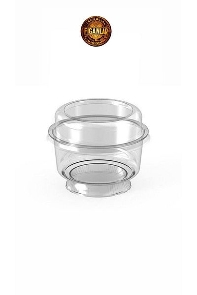figanlar ambalaj 200Cc 75Pcs Plastic Crystal Dessert Container - Disposable Dessert Bowl with Feet and Ashura