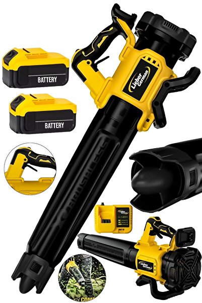 Lieber German Devir Ayarlı Kömürsüz Motor 21 V 3.0 Ah 2x Akülü Toz Talaş Ot Ç...