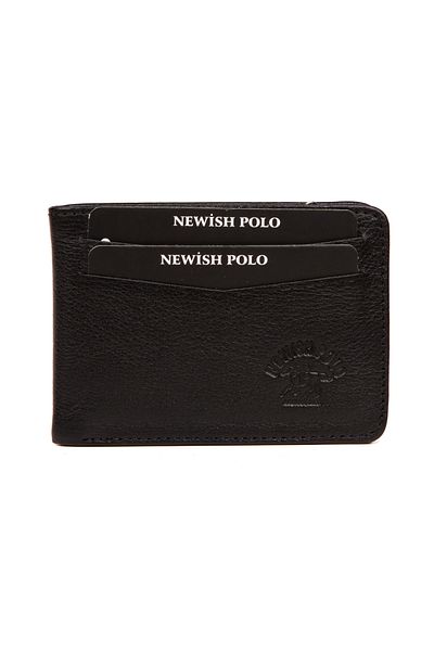 Newish Polo Ανδρική θήκη κάρτας και πορτοφόλι από γνήσιο δέρμα