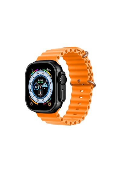 Winex Mobile Winex T800 Ultra Android Ios Uyumlu Akıllı Saat Siyah Kasa Turuncu Kordon