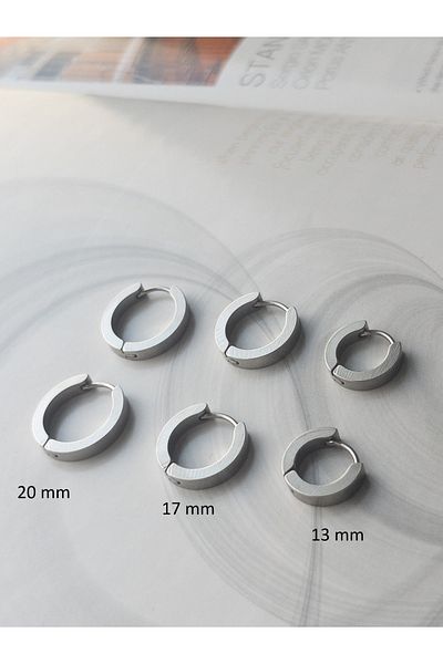 Siya Silver Anti-Tarnish Steel 6-Piece Hoop Earrings Set - 3 Pairs