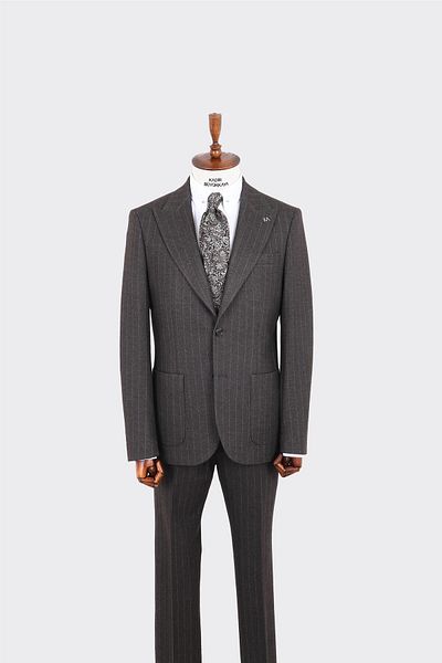Kadir Büyükkaya Men's Striped Suit - Kaw1350W