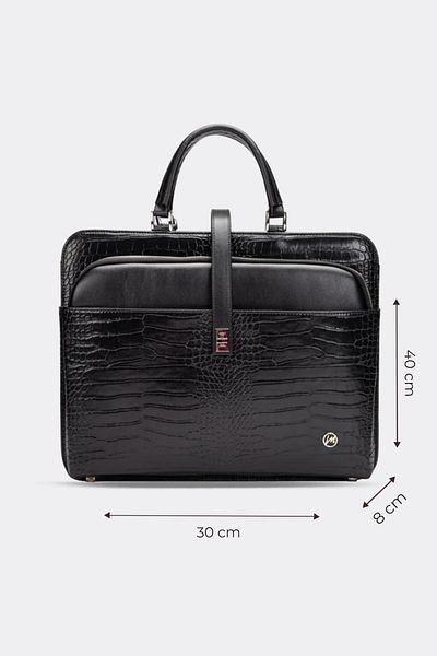 MORCA Women's Briefcase Laptop Bag Black