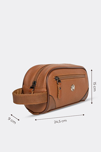 MORCA Personal Shaving & Make-up Care Bag Brown