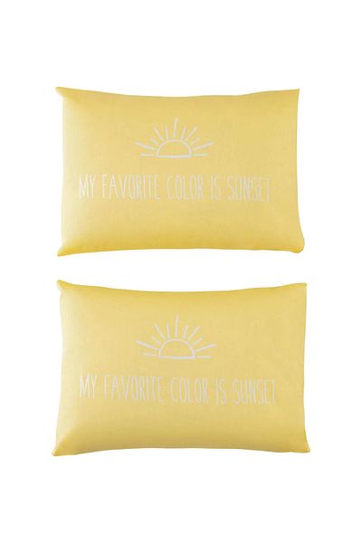 LC Waikiki Lcw Home Mixed Lettering Printed Cotton Pillowcases Set of 2 50X70 cm