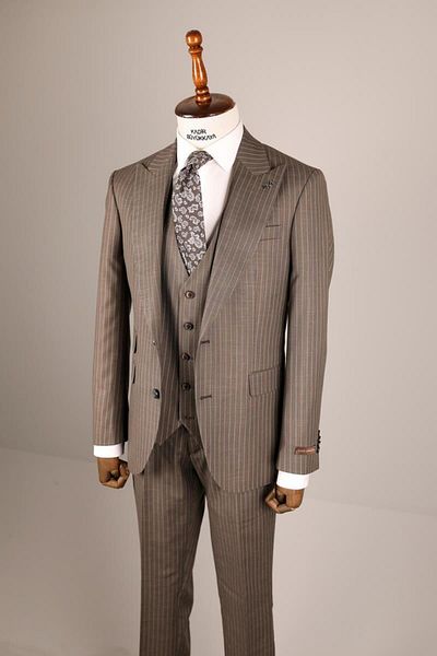 Kadir Büyükkaya Swallow Collar Men's Vest Suit-Kav1011S