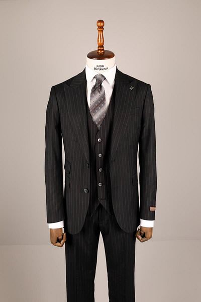 Kadir Büyükkaya Men's Vest Double Button Suit - Kav1017S