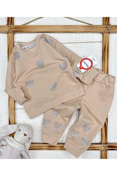 Murat Baby Girl's Heart and Stone Cotton Seasonal Set
