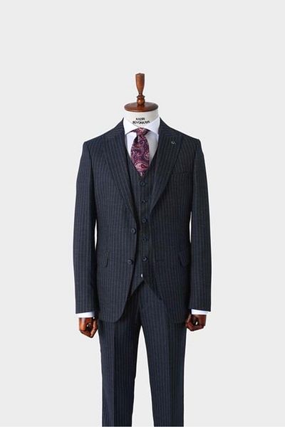 Kadir Büyükkaya Slim Fit viszkóz férfi öltöny - mellény, négy évszak - KAW1022S