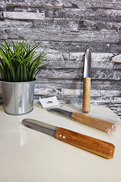 Entude Ahşap Saplı Yerli Kabak. Patlıcan ve Sebze Oyacağı 1 Adet