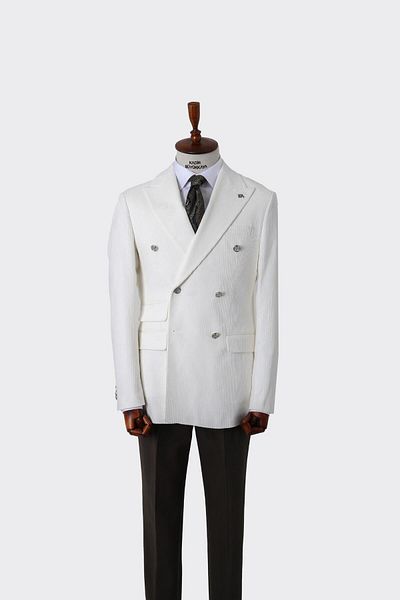 Kadir Büyükkaya Men's Double Breasted Stylish Designed Jacket - Kav5250W
