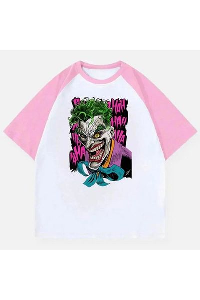 Gofeel Harajuku Street Unisex Jokerprint Detail Short Sleeve Oversize T-Shirt