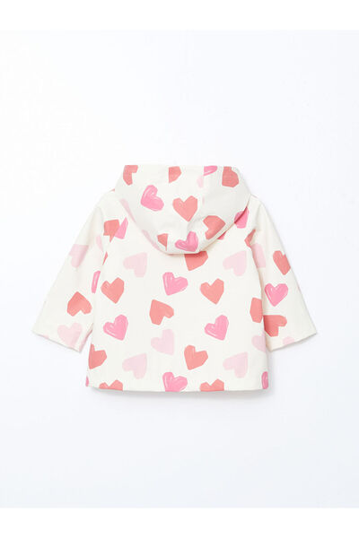 LC Waikiki LCW baby Kapüşonlu Baskılı Kız Çocuk Yağmurluk