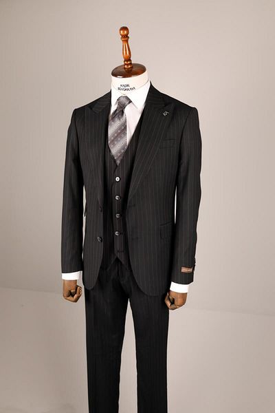 Kadir Büyükkaya Men's Vest Double Button Suit - Kav1017S
