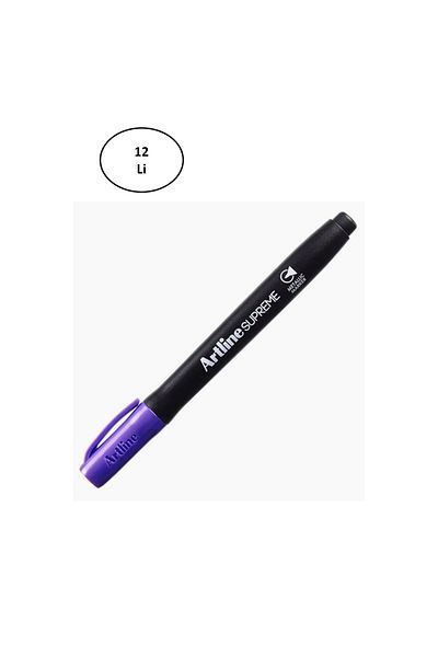 artline Supreme Permament Marker 1.0 mm Purple 12 Pack - Etc5758-1874