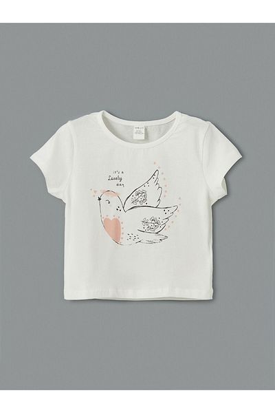 LC Waikiki Lcw Crew Neck Printed Girl's T-Shirt and Shorts Pack of 2
