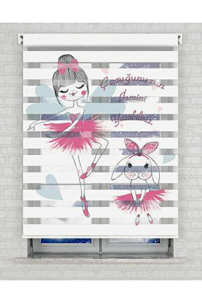 AD Home Κουρτίνα ζέβρας με στάμπα μπαλαρίνας και κουνελιού - Ημέρα και Νύχτα ...