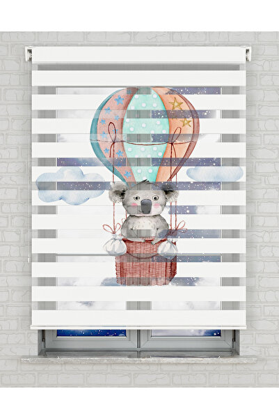 AD Home Πολύχρωμη κουρτίνα ζέβρας με σχέδιο μπαλόνι και κουάλα - Νύχτα και ημ...