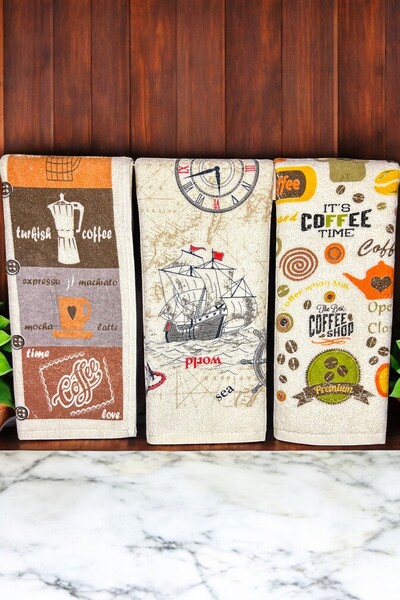 CNR Garden 3 Printed Towels |   30X50 cm Hand and Face Towel Set |   Kitchen ...