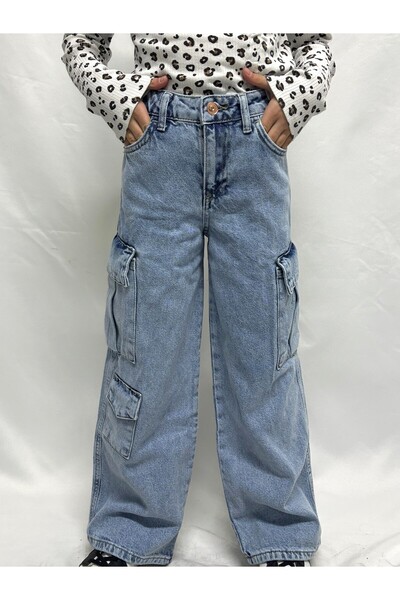 Ede Tekstil Blugi pentru fete Pantaloni cargo blugi