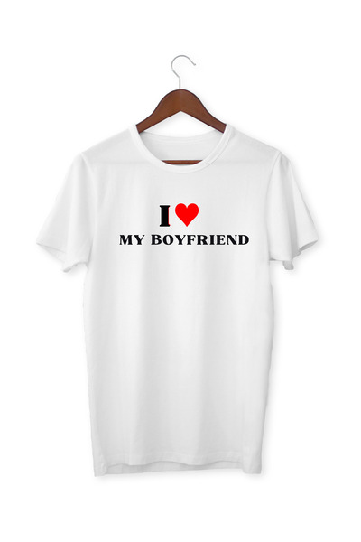 ALPŞAN TİCARET Μπλουζάκι για την Ημέρα του Αγίου Βαλεντίνου I Love My Boyfrie...