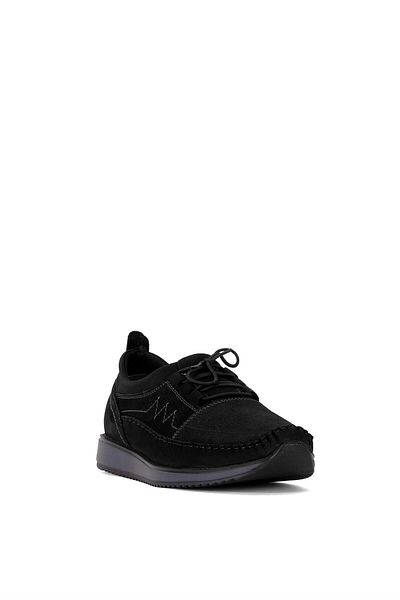Ayakkabı Fuarı Elit DR69N Ανδρικά Γνήσια Δερμάτινα Nubuck Ορθοπεδικά Παπούτσια Casual Μαύρα