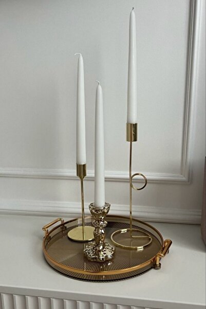 Kleos Atelier Şamdan Mumları - Zarif ve Sade Şıklık / 3 Parça Set