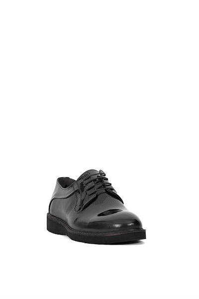 Ayakkabı Fuarı Men's Genuine Leather Elite Msb02R - Casual Black Shoes