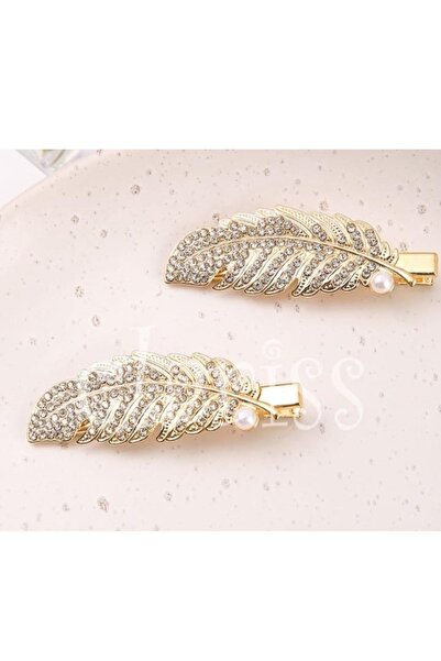 ella'nın çarşısı Μοντέλο Φύλλου Πέτρας Ζιργκόν με Πέρλες και Χρυσό Μεταλλικό ...