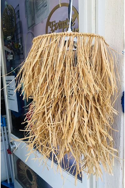 tasarimakromem35 3 Tier Natural Raffia - Chandelier