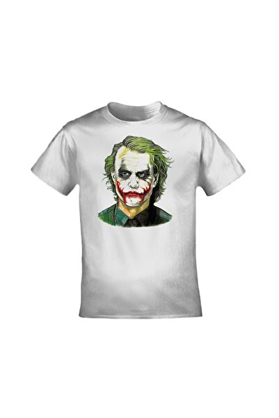 Kalic Studio Imprimat Joker alb unisex
