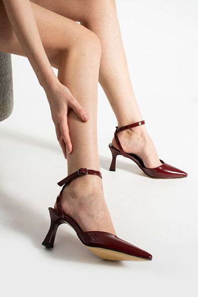 HVZ Exclusive Burgundy Women's Heeled Shoes (7.5cm)